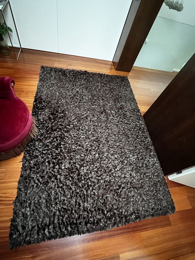 Carpete tapete pelo folheado castanho  2.20 -1.60