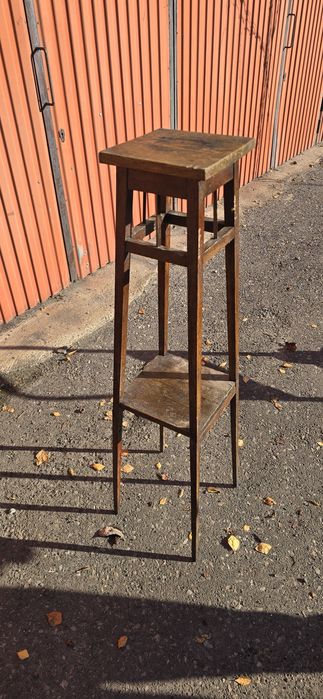 Stary drewniany kwietnik PRL