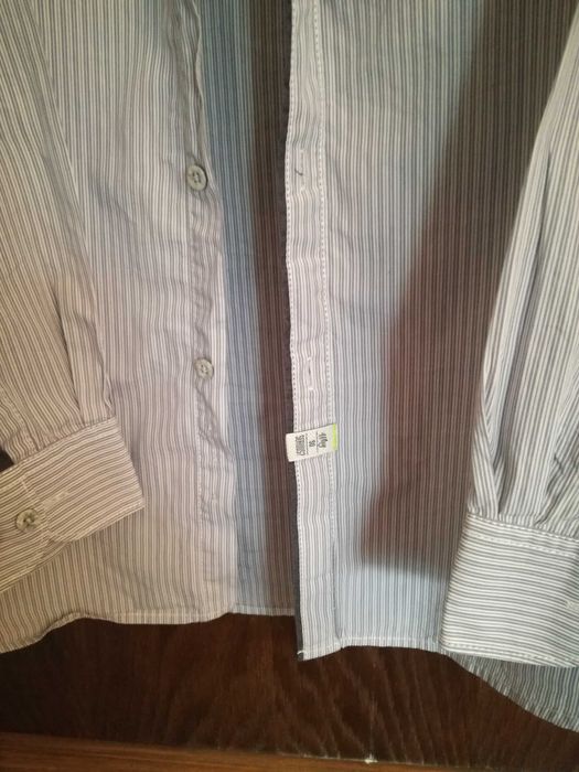 Camisa riscas branca e azul Lerros