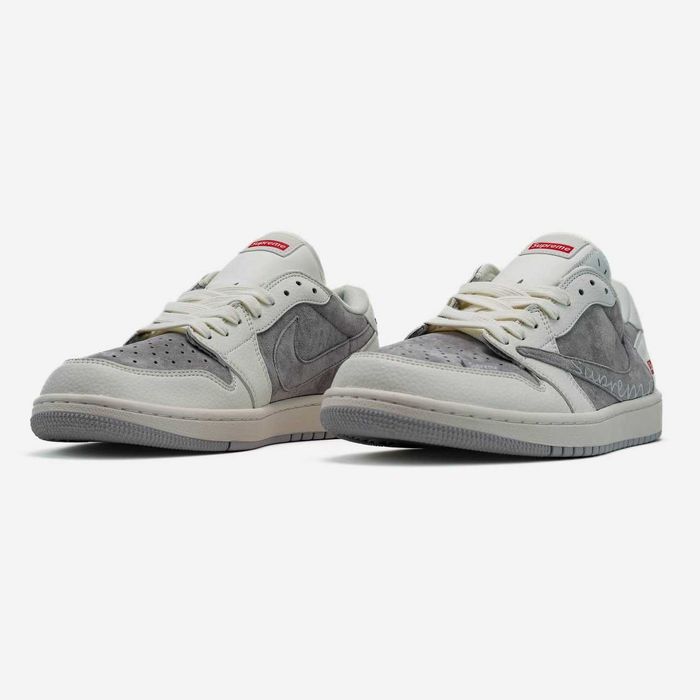 Мужские кроссовки Nike Jordan 1 Retro Low x Travis Scott х Supreme
