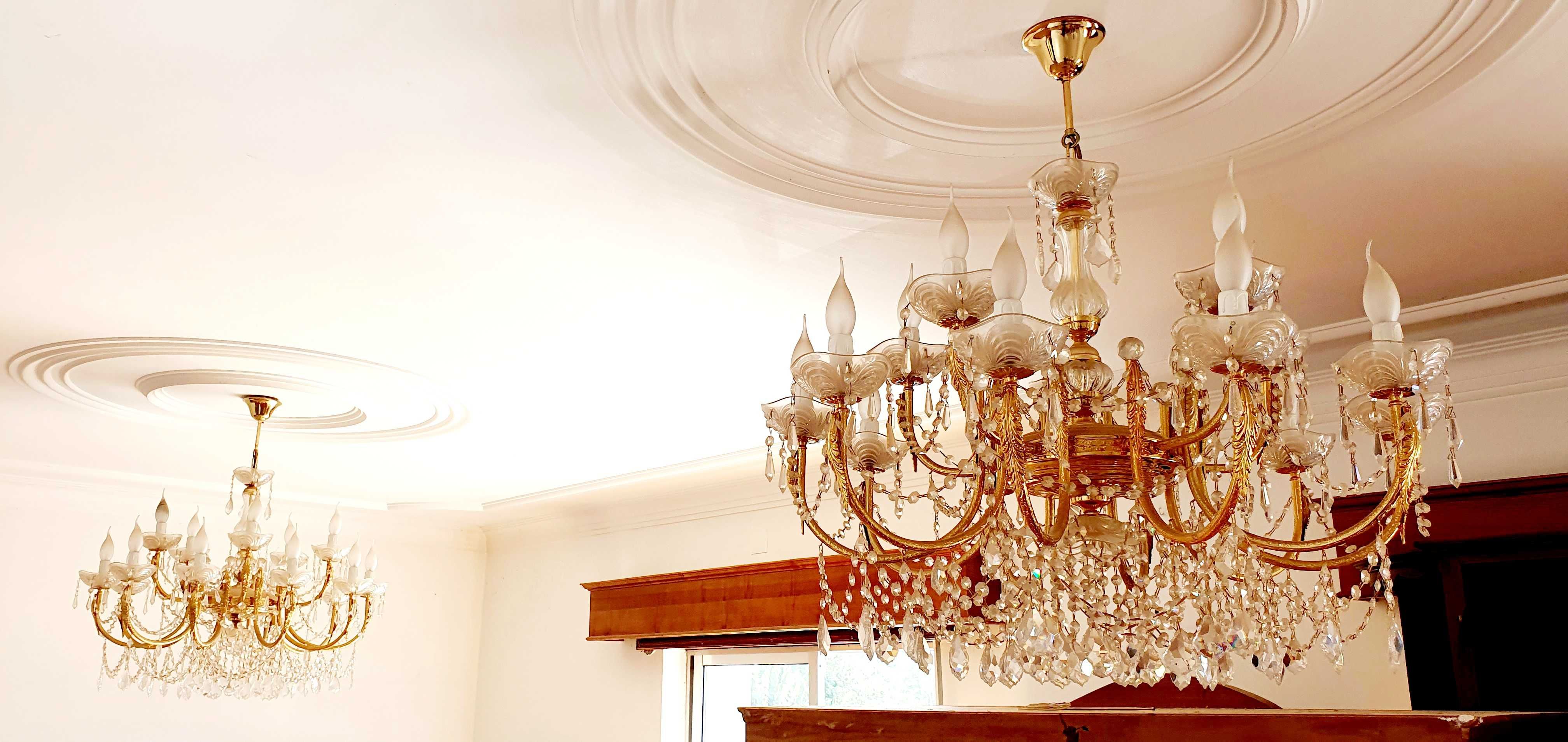 Lustre Candeeiro de cristal em bom estado