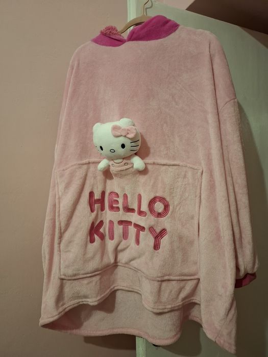 оверсайз плед-худі hello kitty