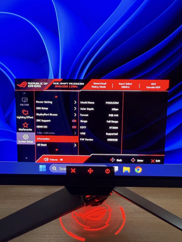 Asus Rog Swift PG32UCDM 32” 4K OLED 240Hz