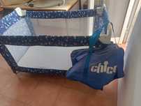 Cama de viagem e 2 espreguiçadeiras
