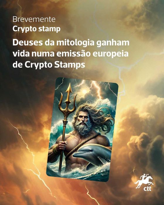CRYPTOSTAMP NFT autoadesivo - POSEIDON (Deus dos Mares) - 2025
