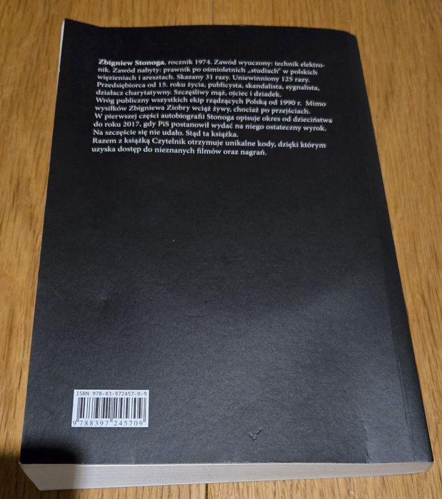 Książka Autobiografia Zbigniew Stonoga dedykacja auograf płyta