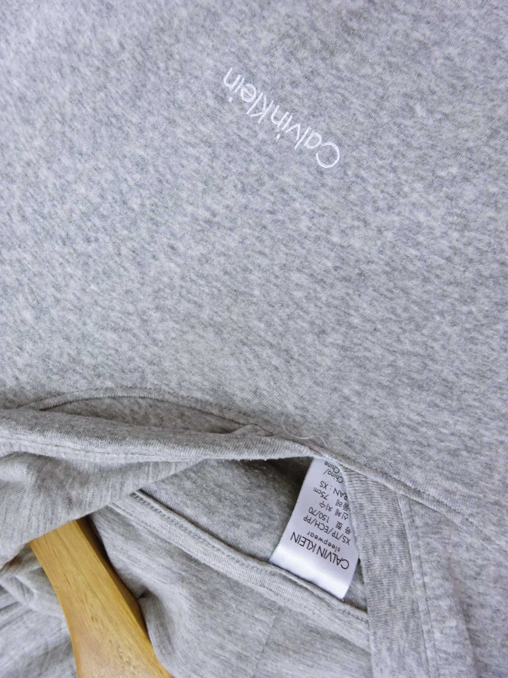 CC17 Dresowa bluza damska Calvin Klein kaptur oversize szara S 36 M 38