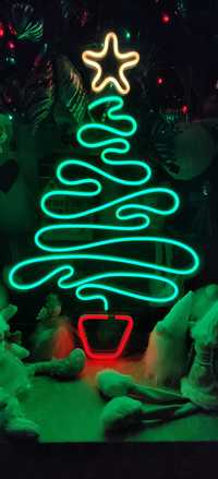 Świąteczna choinka neon LED boże narodzenie