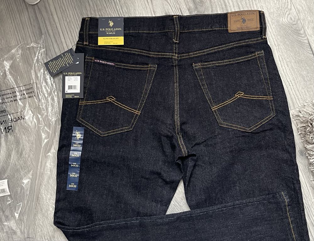 Чоловічі джинси, U.S. Polo ASSN, розмір 34, НОВІ, ОРИГІНАЛ.