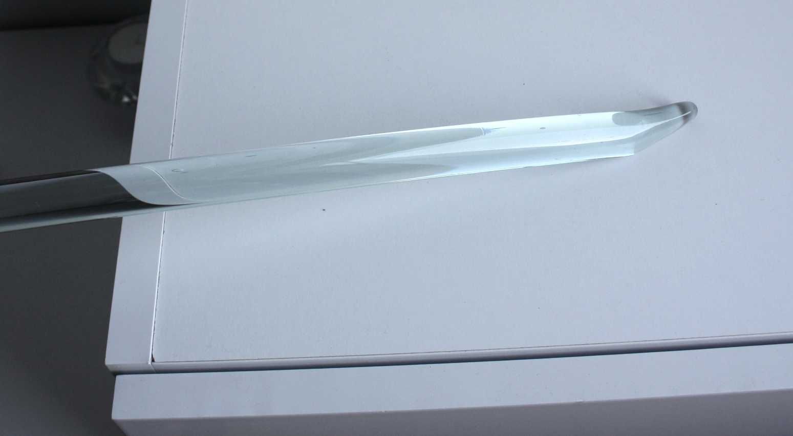 Lampion Świecznik Stojak Poidło dla ptaków. Solidne grube Szkło, 65 cm