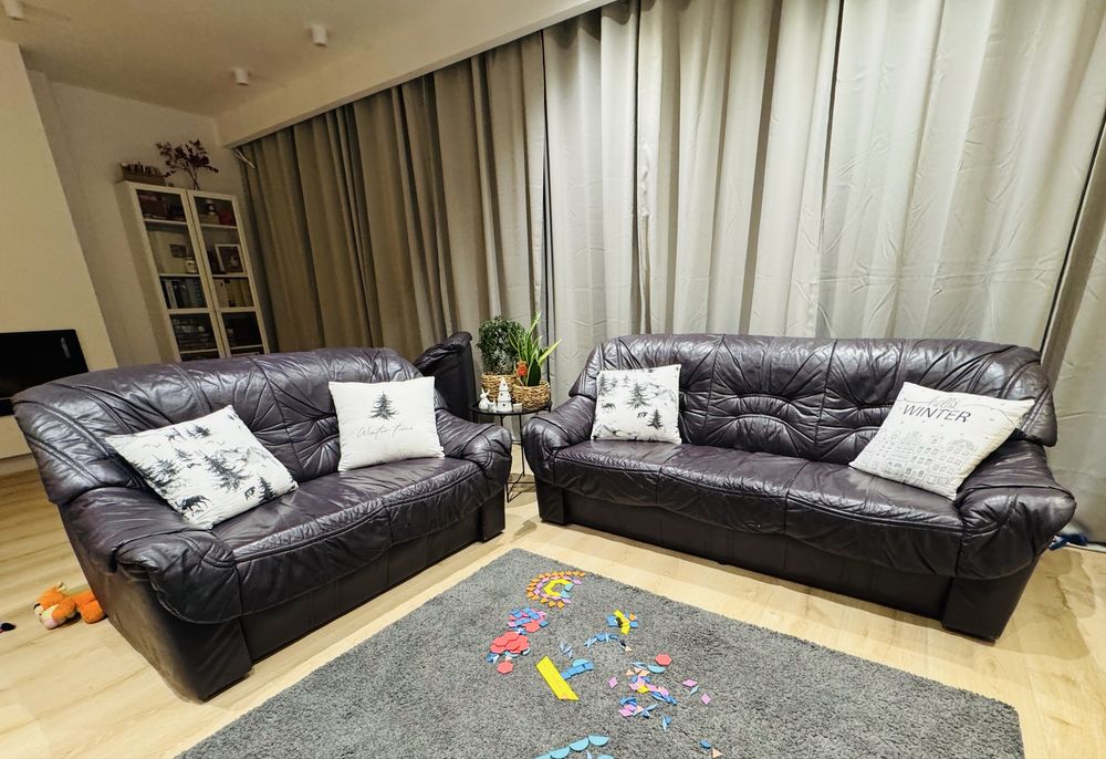 Skórzany zestaw wypoczynkowy