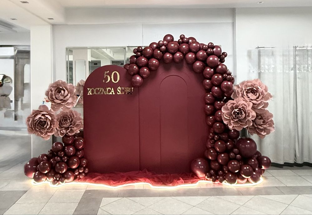 ścianki do zdjęć na każdą imprezę, kwiaty giganty