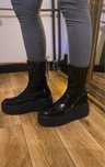 lakierowane botki trzewitki goth kozaki platforma modne vintage