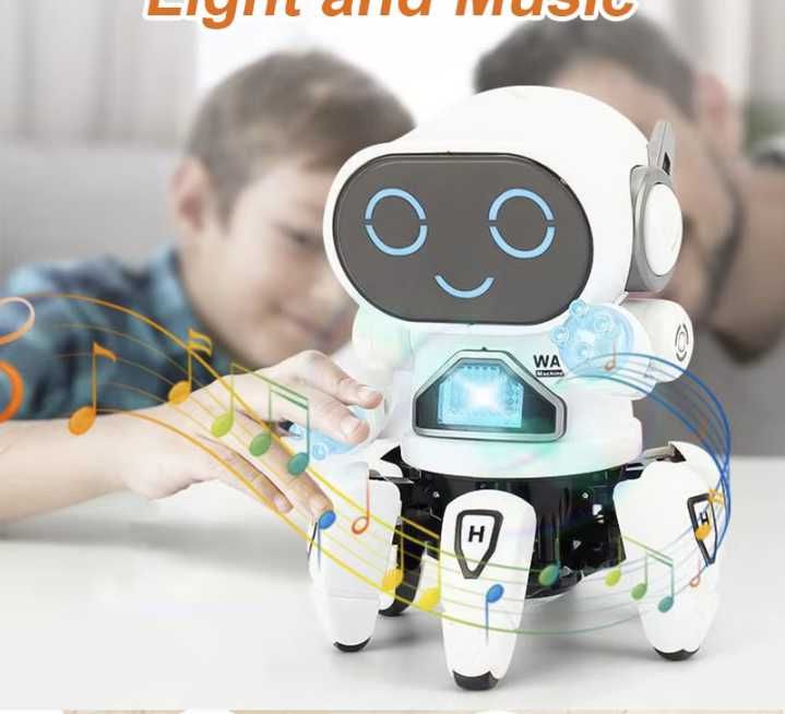 Ośmiornica Robot taneczna dla dzieci Muzyka LED Prezent urodzinowy