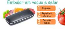 Maquina seladora de embalar em vacuo suga ar alimentos fechar proteger