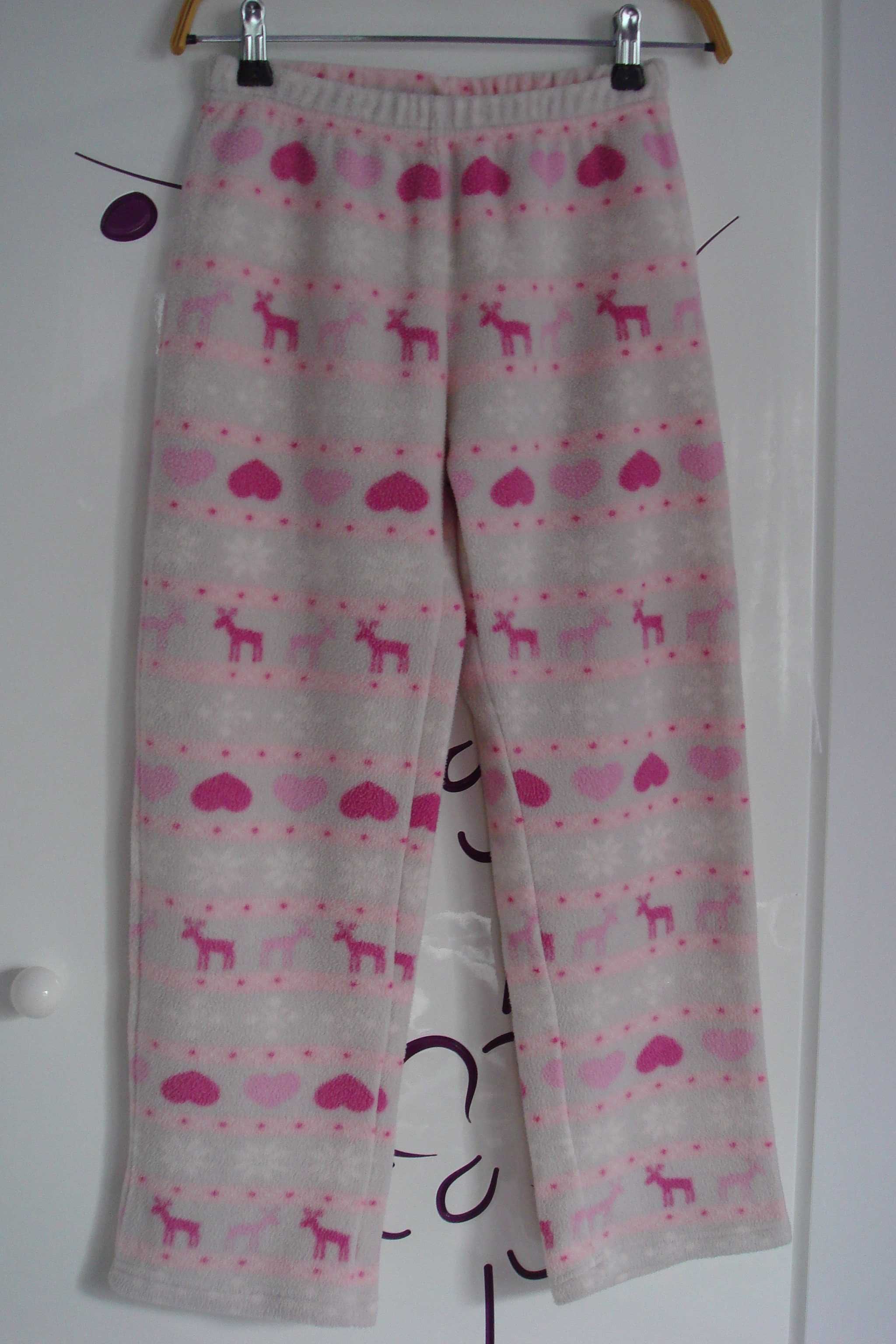 spodnie piżamowe z polaru dziewczęce