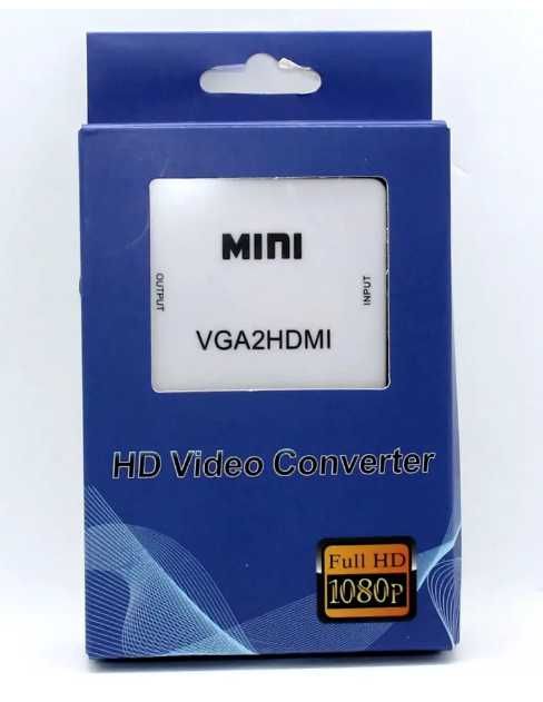 Конвертер переходник VGA to HDMI активный адаптер со звуком VGA2HDMI