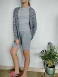 Kardigan blezer z kieszeniami H&M 152 szary melanż