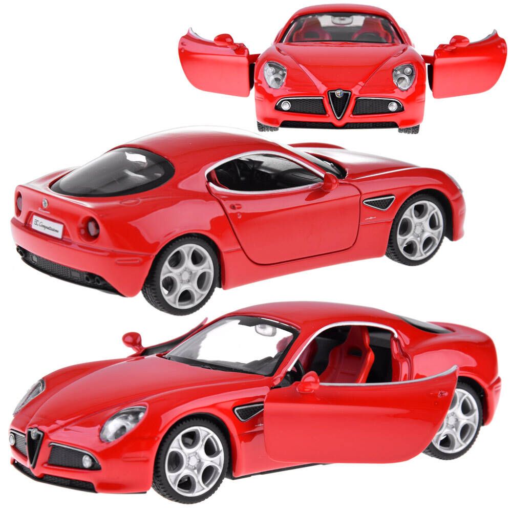 Auto Metalowe Model Alfa Romeo 8C Competizione Skala 1:32 Światła