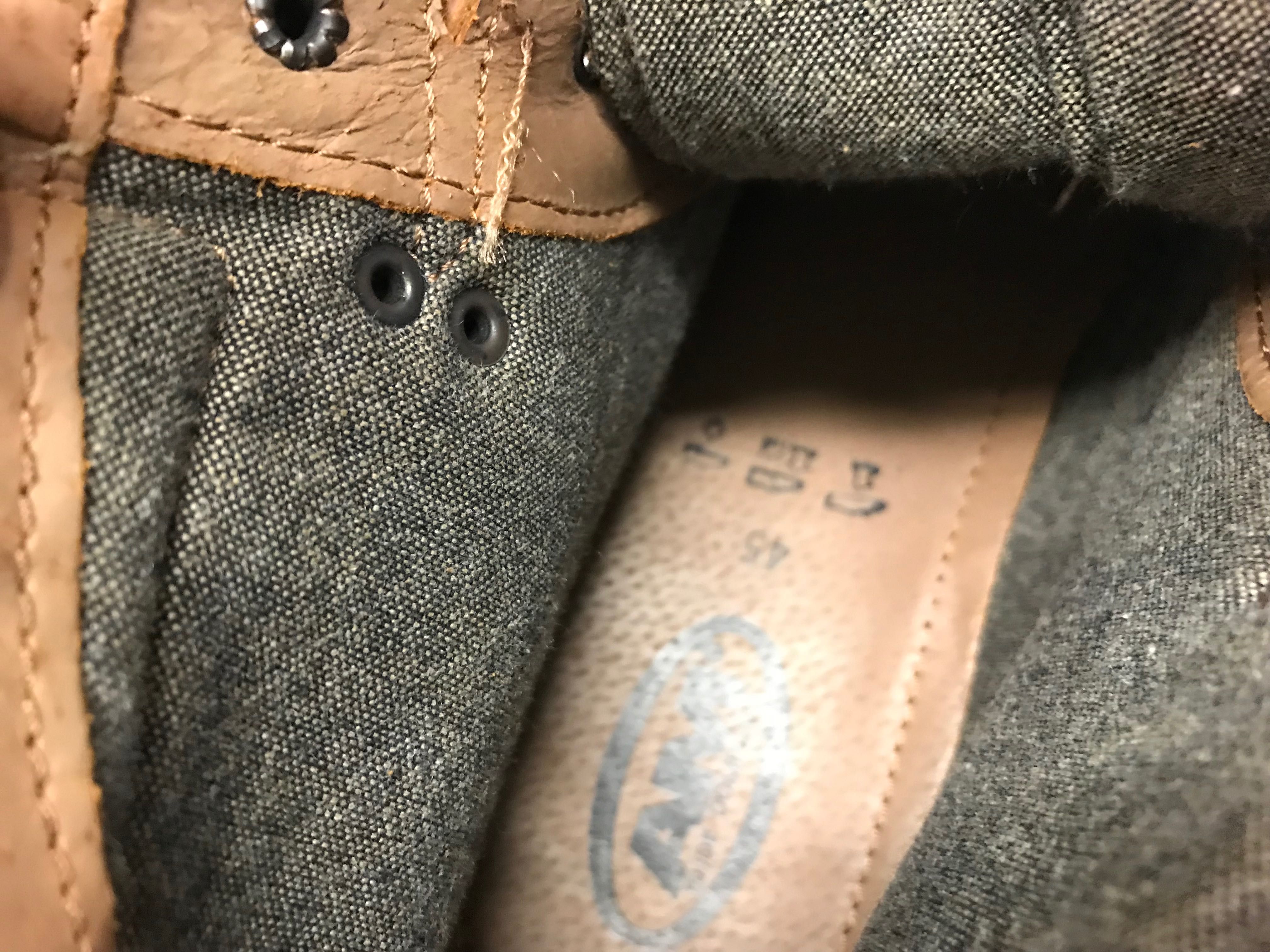 Buty zimowe AM Shoe Company, brązowe, rozmiar 45, skórzane, wyczesane
