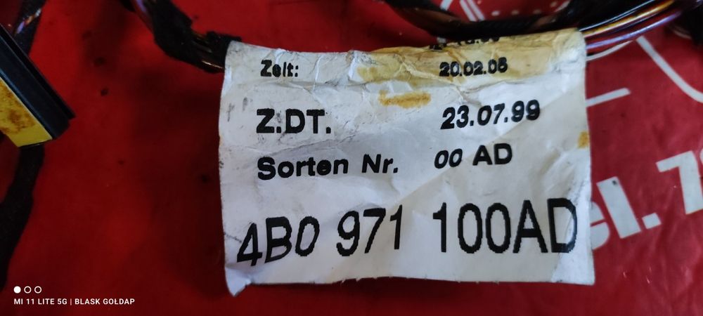 Wiązka Lusterka Fotochrom Wewnętrznego oraz Szyberdachu Audi A6 C5 Kom