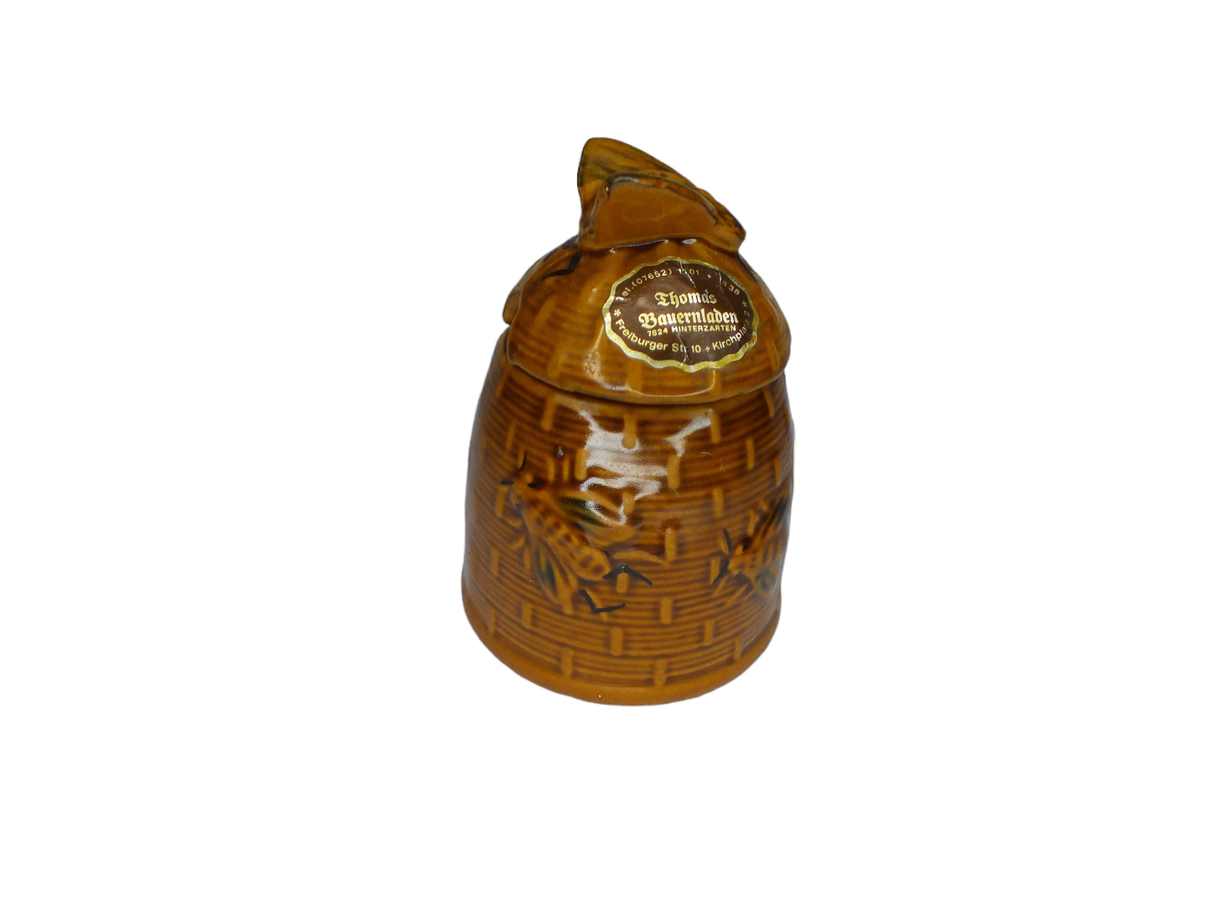 Pojemnik na miód ceramiczny z pszczółką L144