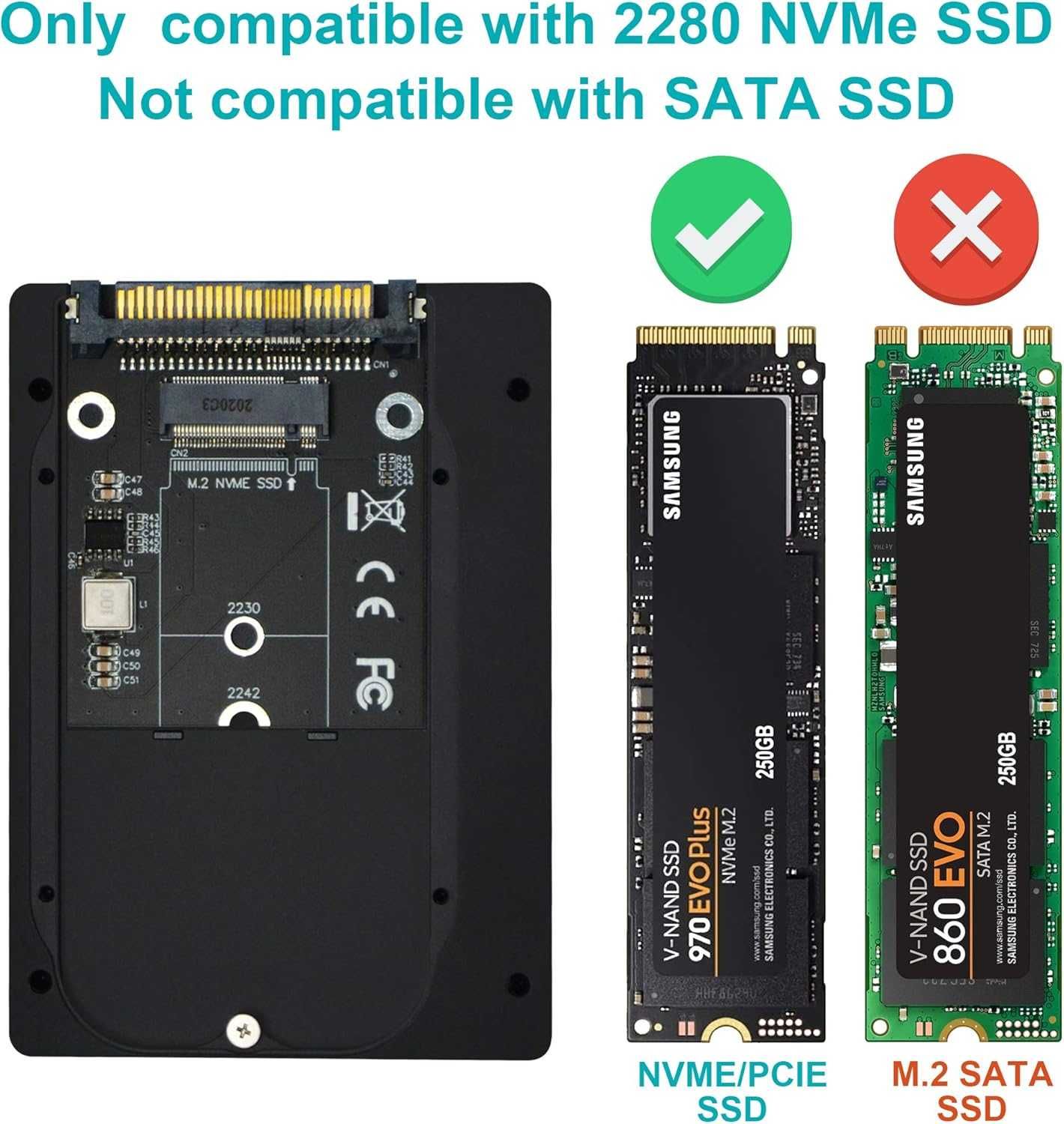 ADWITS Obudowa dysku twardegp U.2 na NVMe SSD, spp668