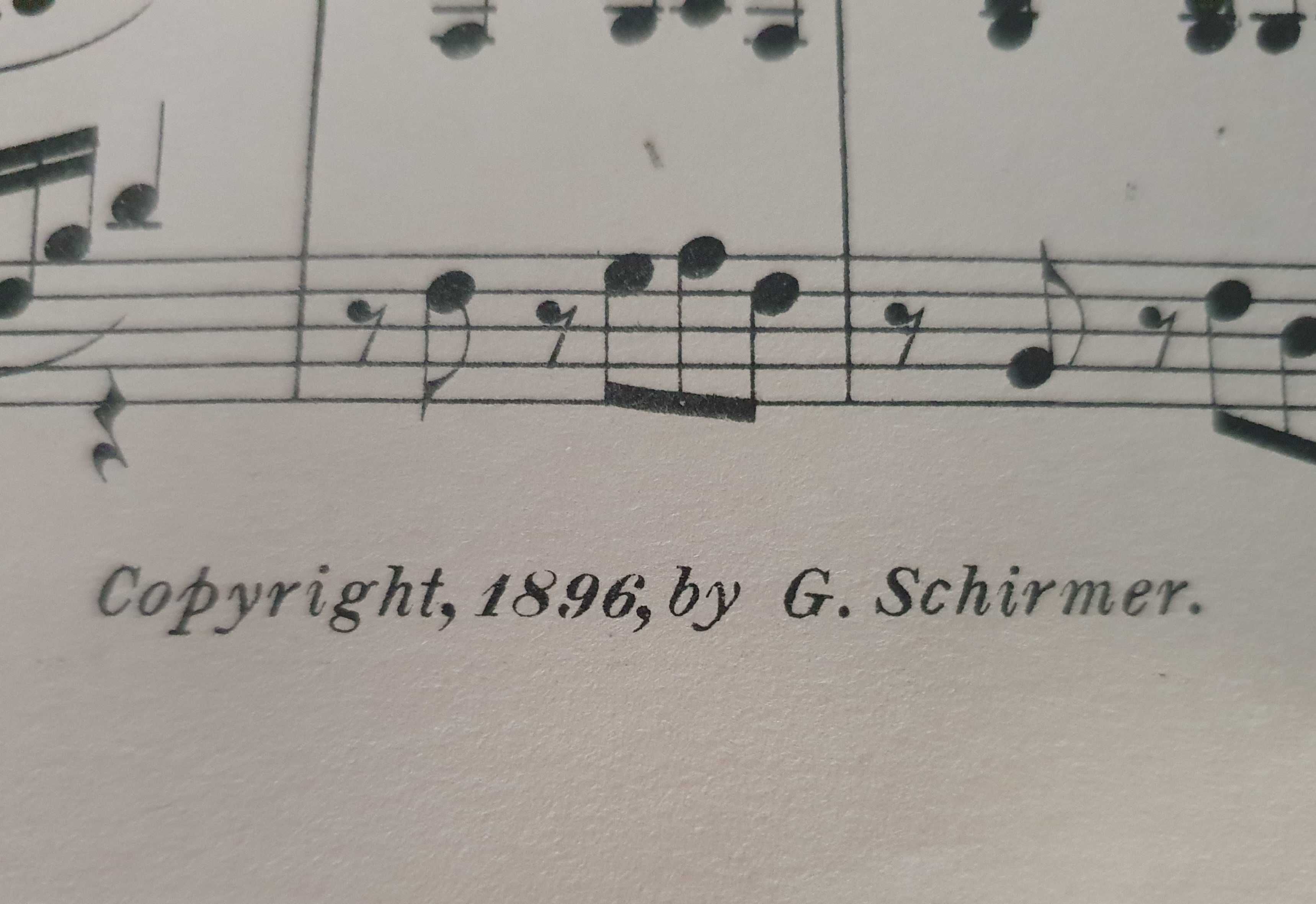 Partitura Musical Séc. XIX: H. Wieniawski - Schradieck, New York, 1896