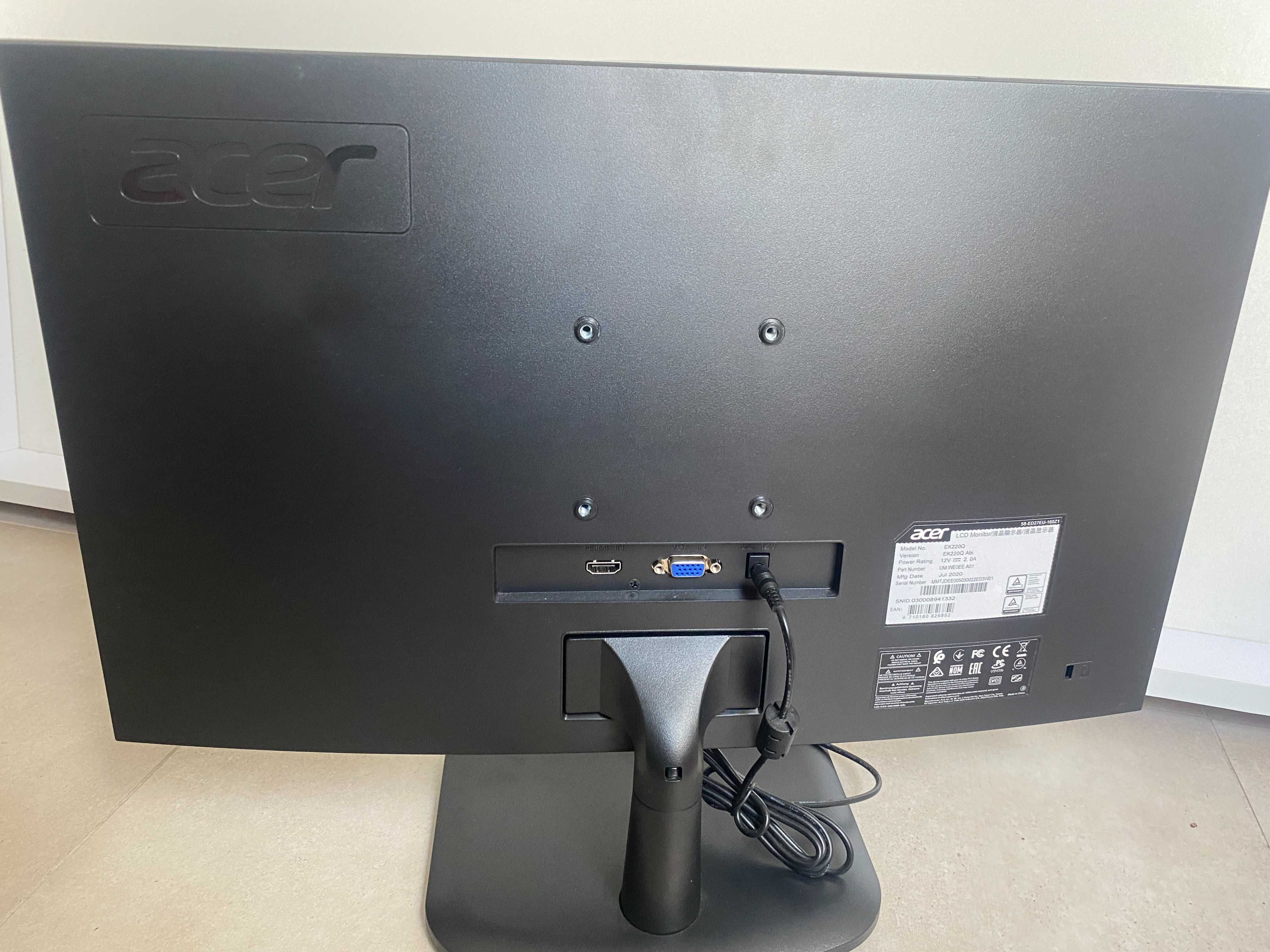 Monitor Acer EK220QAbi+Uchwyt ścienny Libox LB-200 17'' - 32''