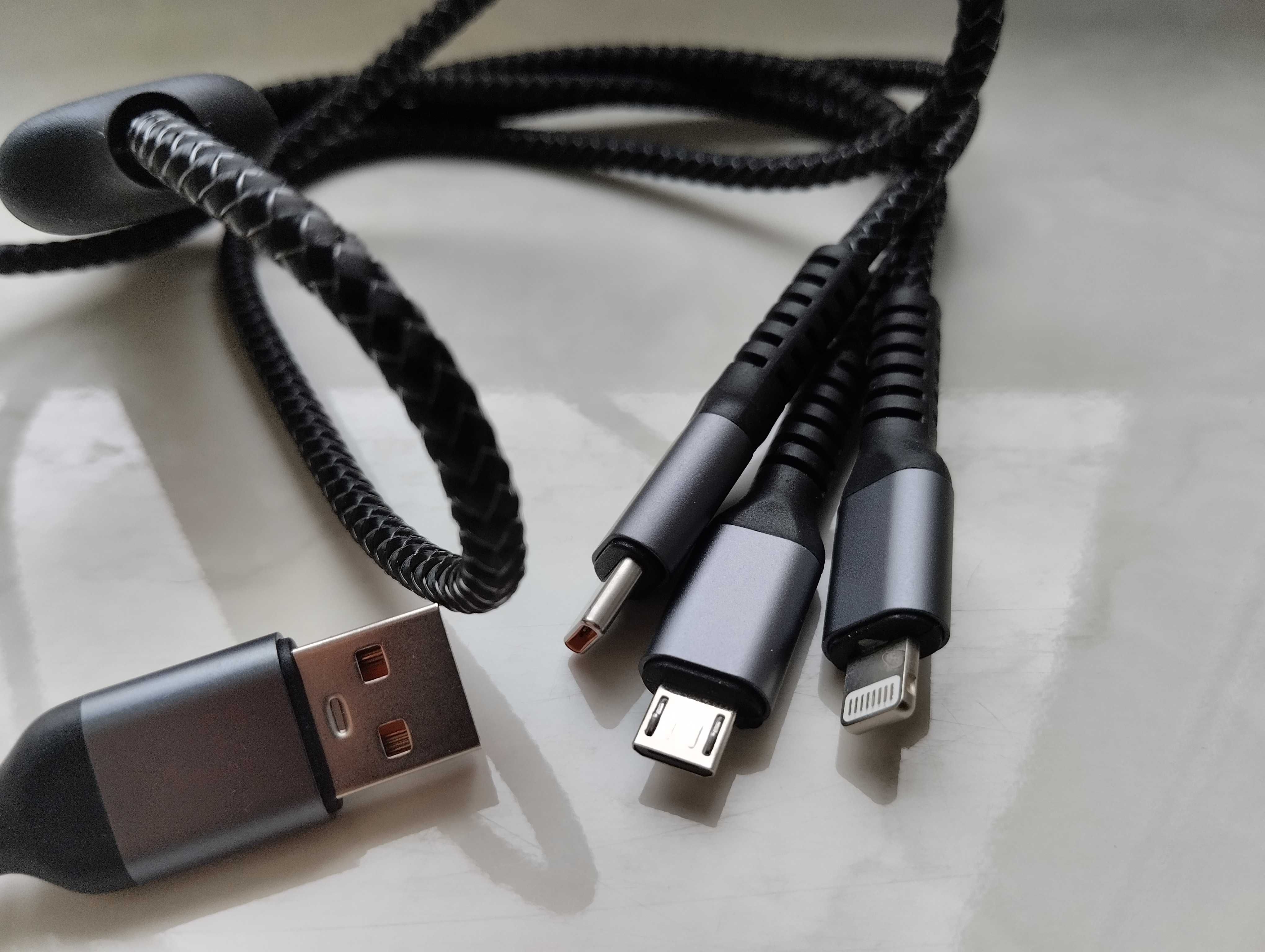Кабель Універсальний 3в1, Type C,  Micro usb,   IPHONE на 1,2метра