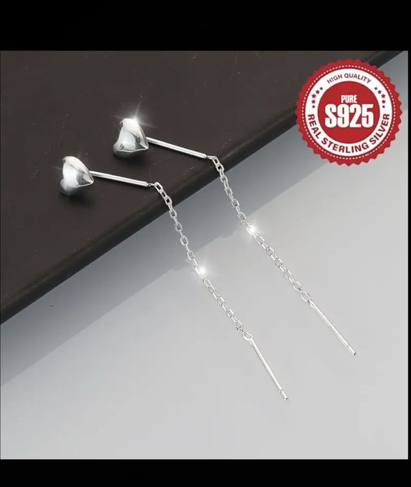 Сережки-протяжки зі срібла 925 проби