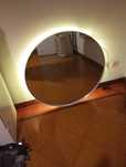 Espelho redondo de parede com LED's