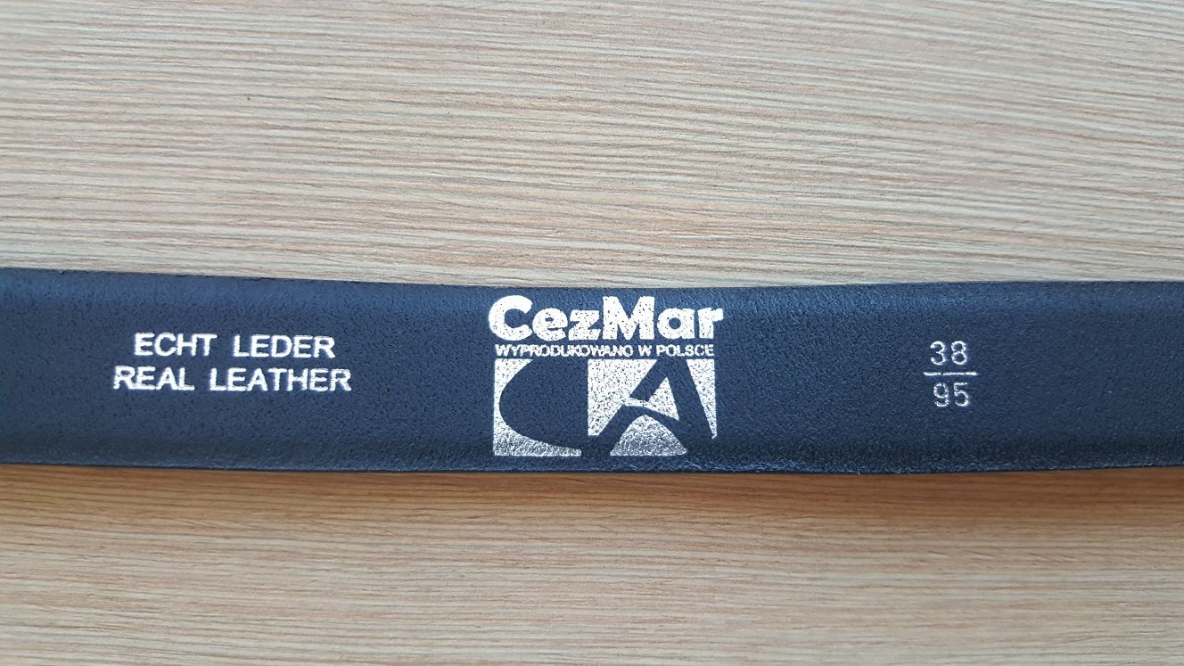 Pasek czarny skórzany CEZ-MAR klasyczny