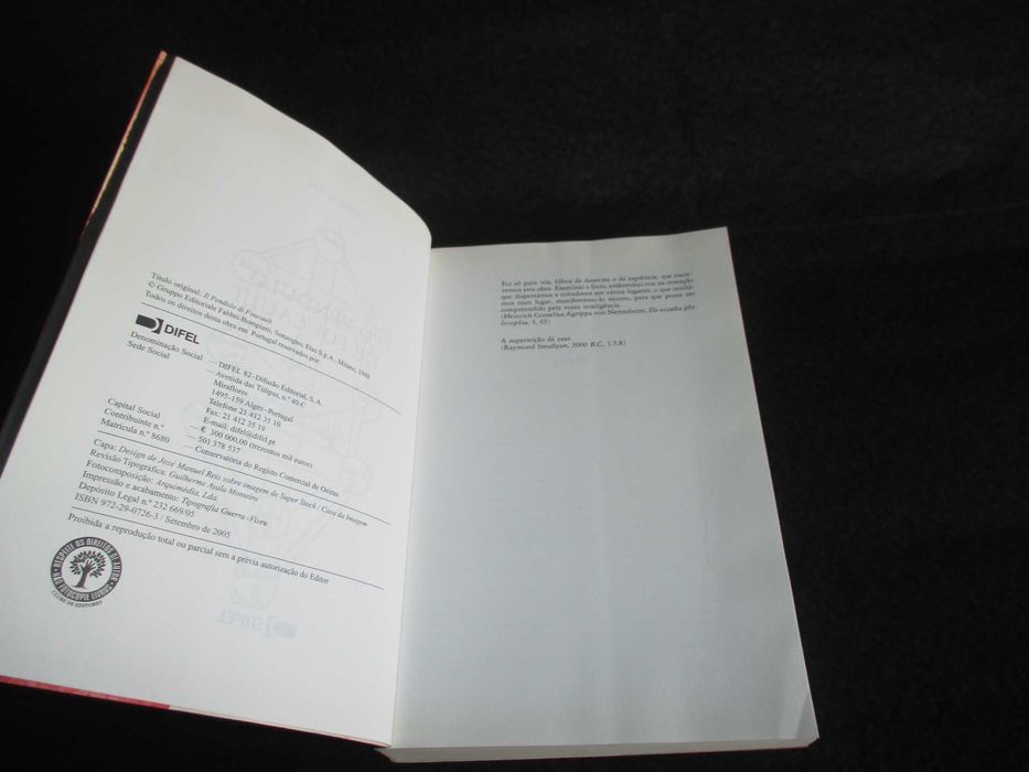 Livro O Pêndulo de Foucault Umberto Eco Difel