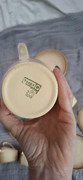 Кавовий сервіз Буди Кавник з блюдцем, цукорниця та молочник