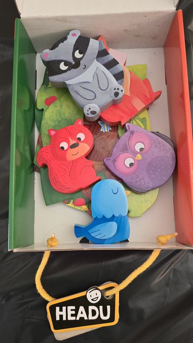 Montessori First Puzzle - 2 a 4 anos - 5 figuras madeira - Como novo