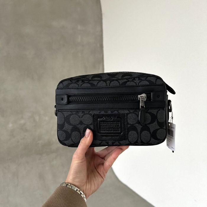 Мужская кожаная барсетка Coach