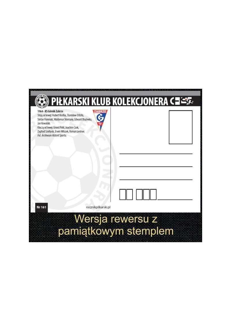 Zestaw 10 pocztówek - PIŁKARSKI KLUB KOLEKCJONERA nr 161-170