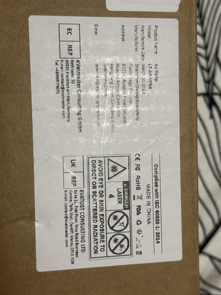 Kompresor powietrza do obróbki laserowej 24V LT-AP-MP56
