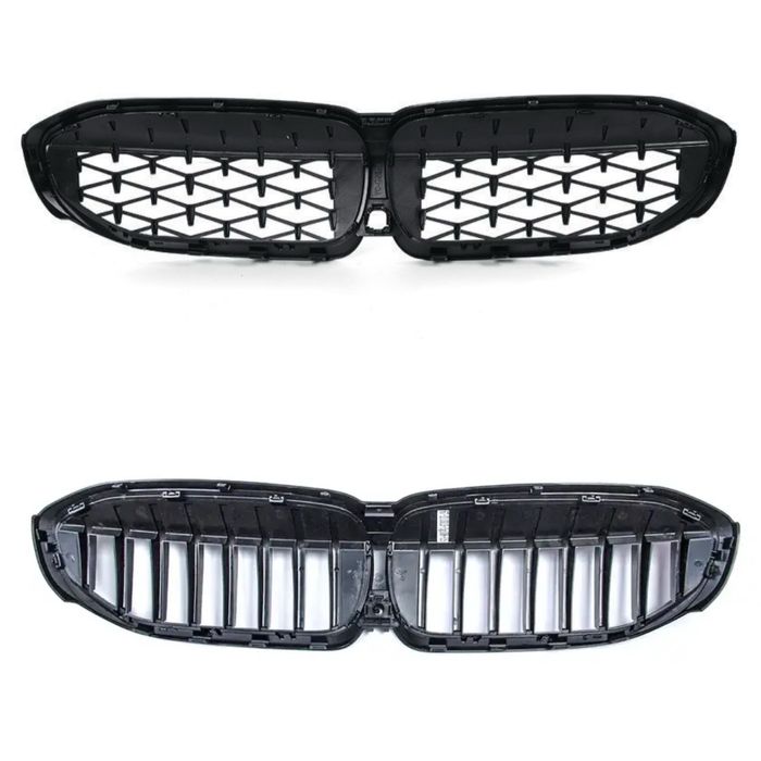 Ноздрі решітки радіатора BMW 3 G20 G21 G28 Diamond Black чорні