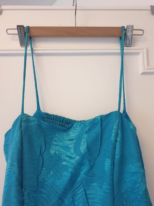 Vestido azul-petróleo