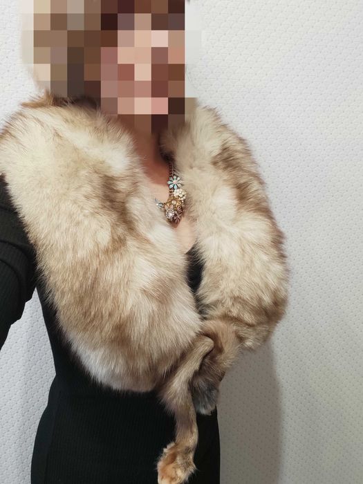 Etola z lisa naturalne futro szalik