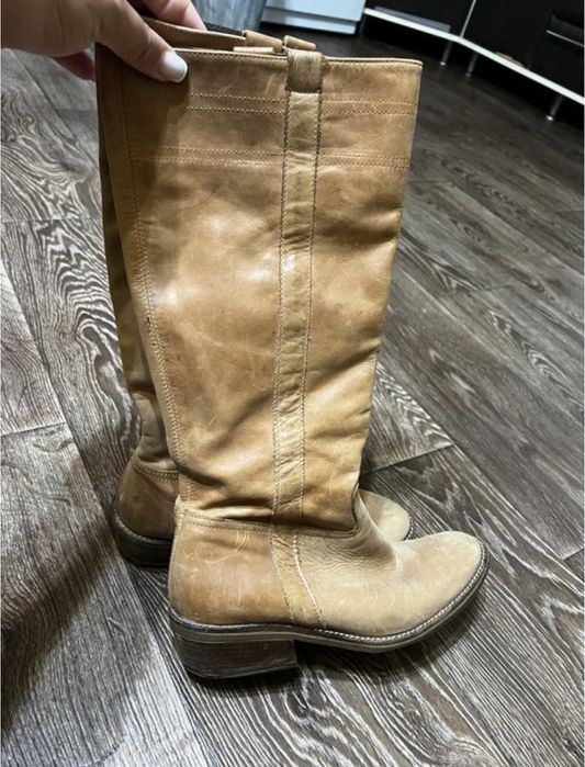 Італійські шкіряні чоботи ковбойки ручної роботи