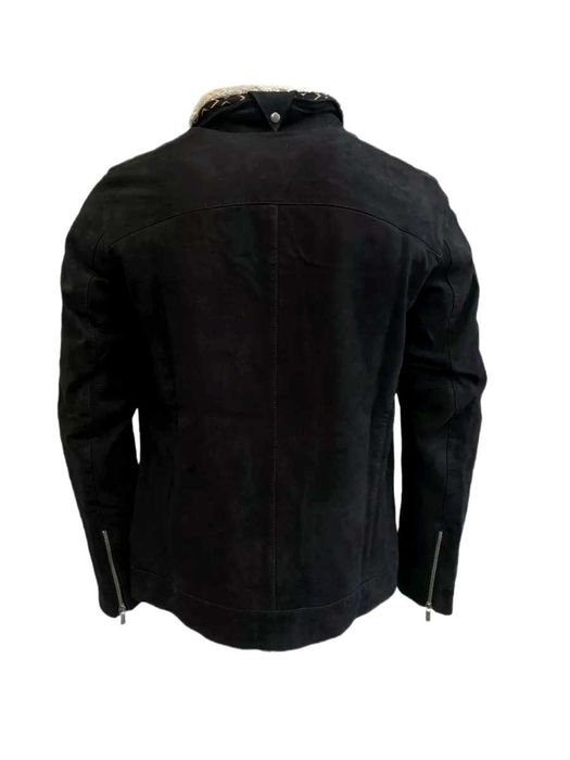 Scotch&soda L / XL куртка чорна шкіряна чоловіча авіатор бомбер осіння