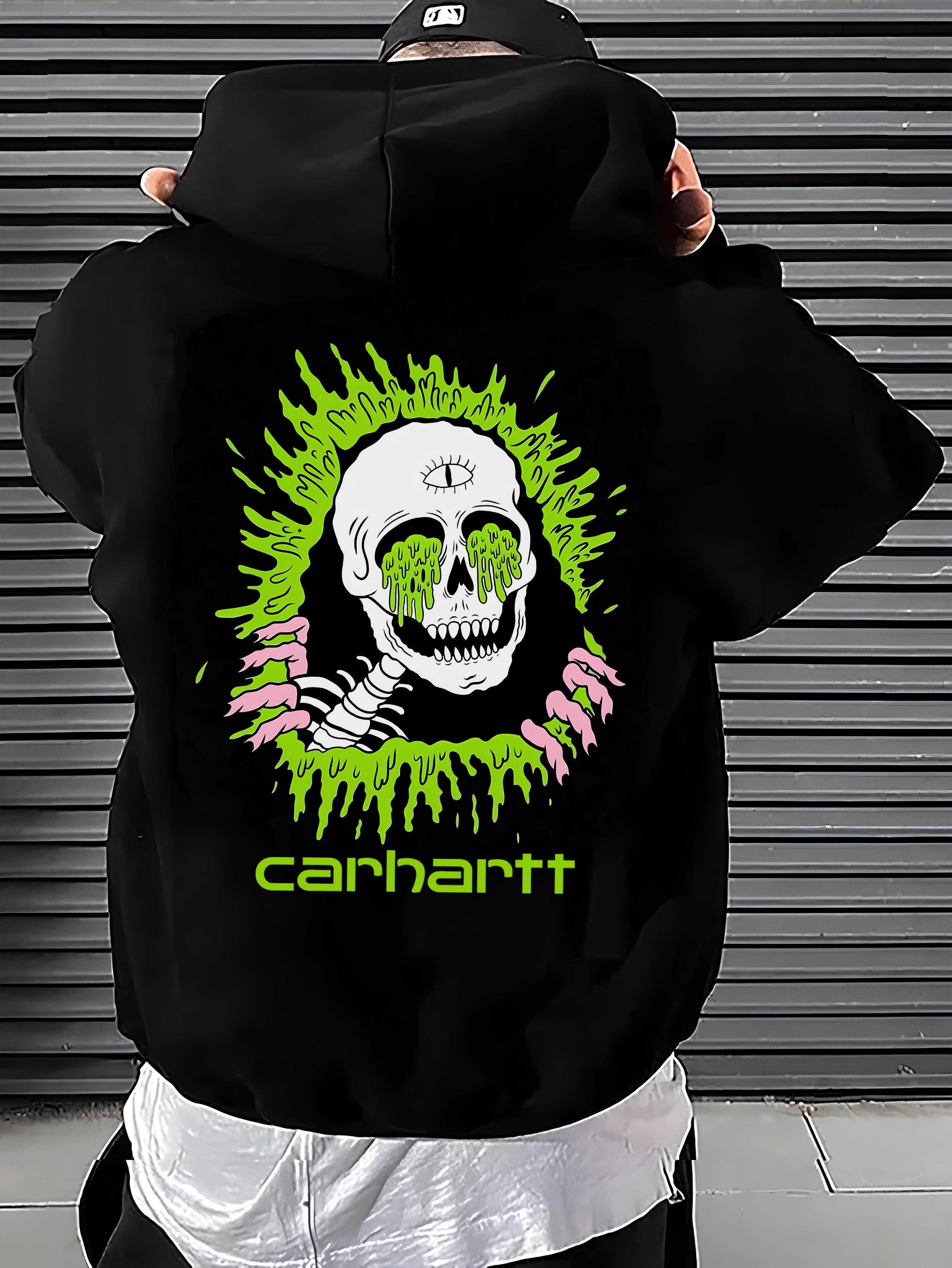 HAUNTED Carhartt ‣ Новое Худи Кархарт ‣ XS S M L XL ‣ BIG Лого Принт