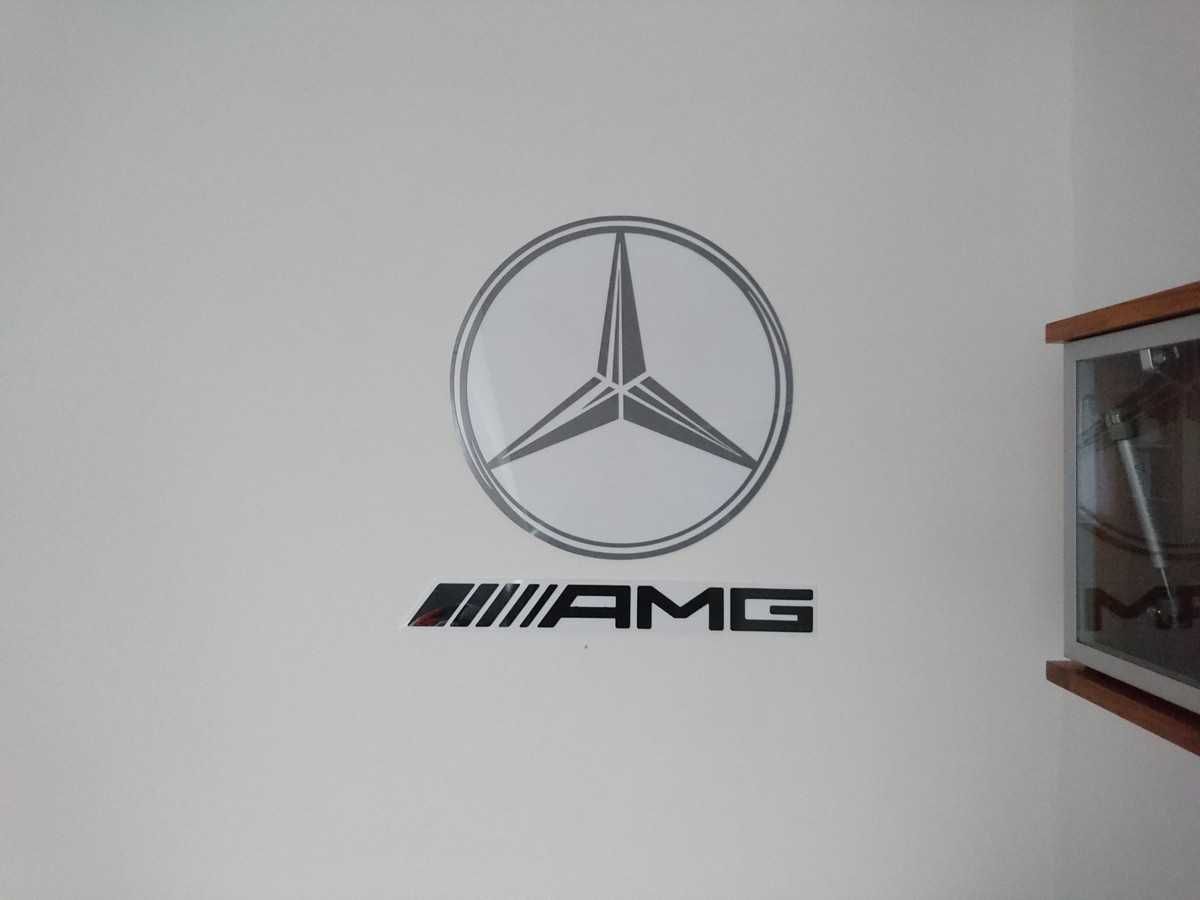 Logo szyld emblemat Mercedes AMG do garażu pokoju na ścianę