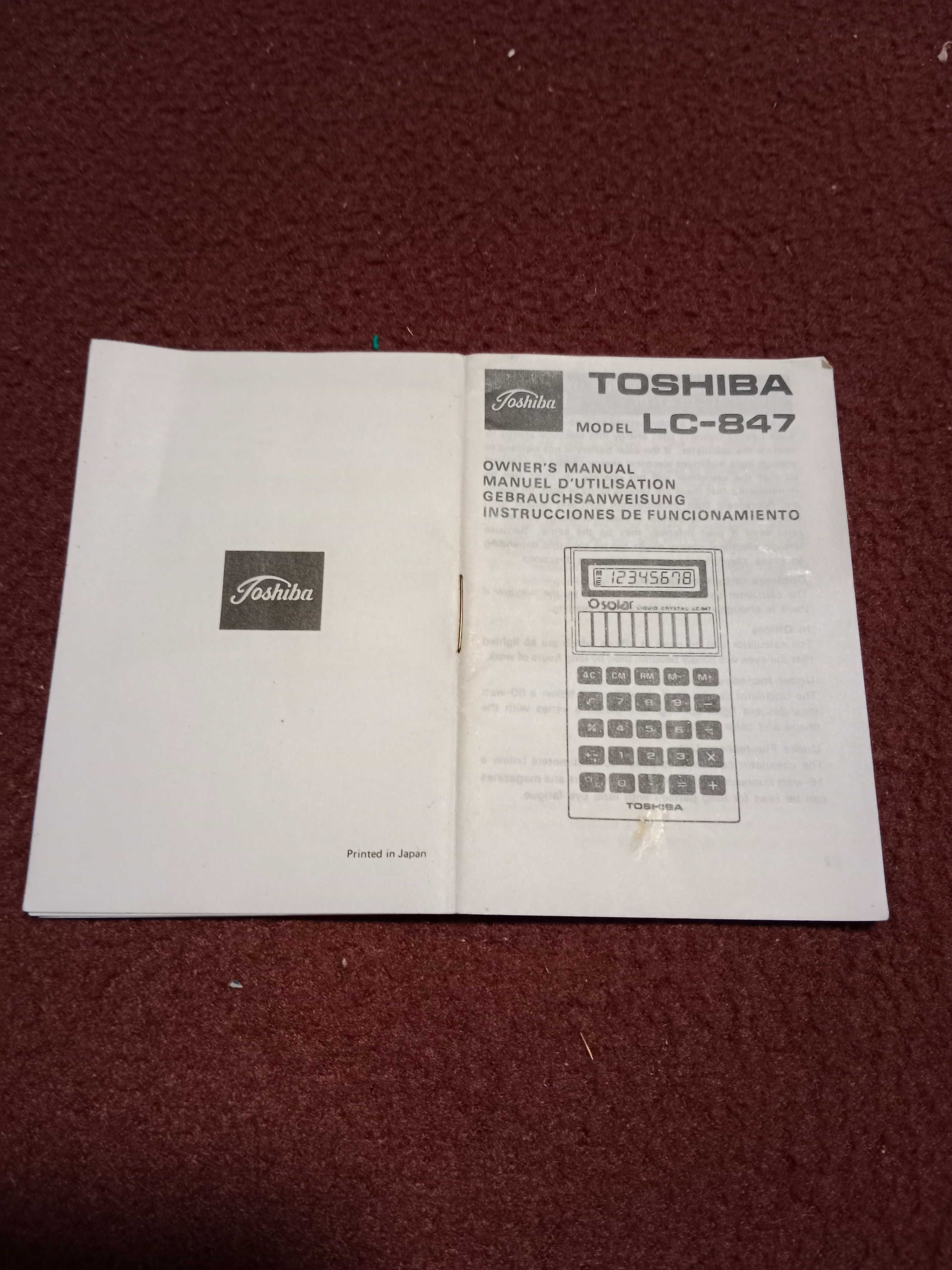 Вінтажний кишеньковий калькулятор Toshiba LC-847