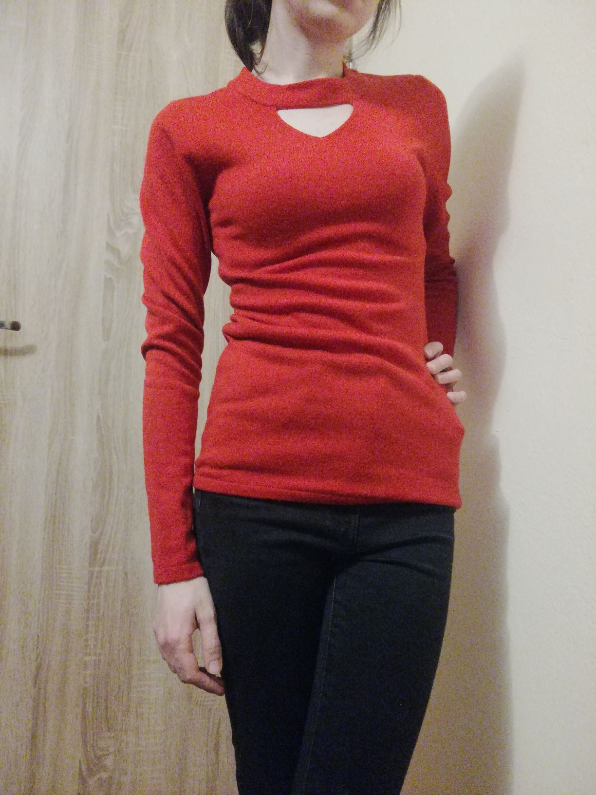 Sinsay Sweter czerwony XS