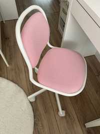 Krzesło ikea krzesełko dziecięce różowe do biurka orfjall