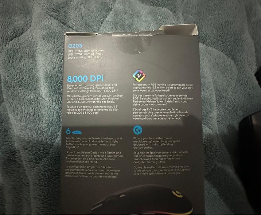 Logitech Mouse RGB G203 Comes with Mousepad64172196979842124